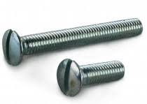 3.5mm x 75mm raised slotted machine screw zinc plated pack of 100
